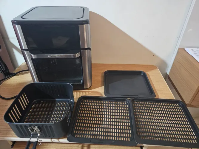 Air Fryer Mondial Forno Oven Preto e Inox 12L SEMINOVO