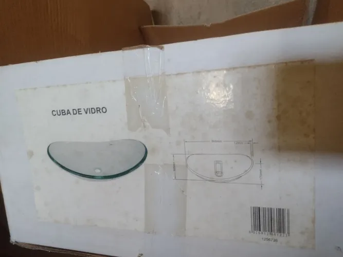 Cuba de vidro para banheiro