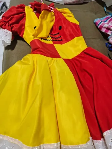 Vestido festa junina - Emília do sítio do pica pau amarelo - Nina Valentin 