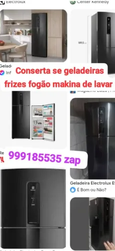 Conserta se geladeiras fogão makina de lavar roupa fornos. Em domicílio