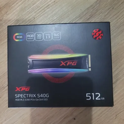 SSD XPG Spectrix S40G 512GB NVMe M.2 com RGB Novo na Caixa