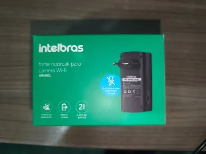 Fonte Nobreak USB Intelbras 5V 1A EFB 0501 para Câmera Wi-Fi com Bateria
