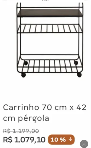 Aparador/ Carrinho Tok Stok