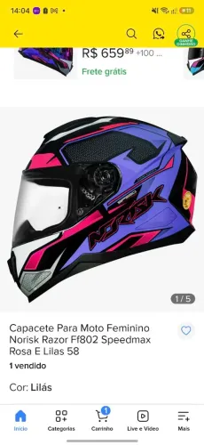 Capacete Norisk razor speedmax 2 viseiras