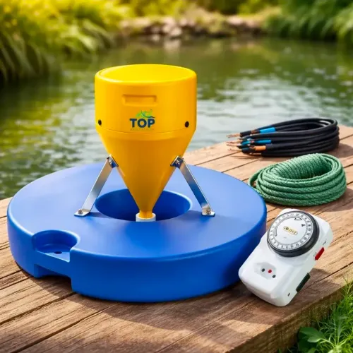 Kit Aerador Chafariz Piscicultura 500mtscabo+corda+timerfull
