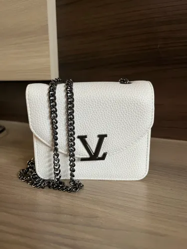 Bolsa Branca de couro