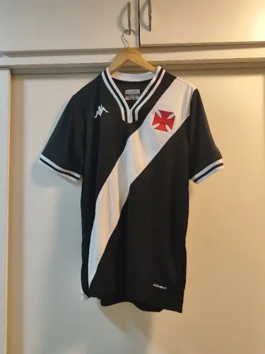 Camisa Vasco I 24/25 1974 Kappa Masculina - Preto+Branco