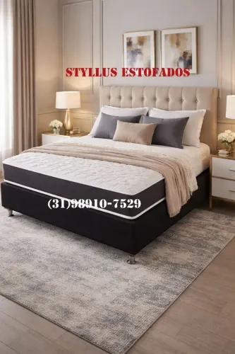 Cama box casal com colchão