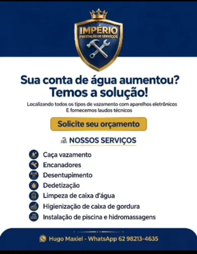 Caça vazamento, desentumento, encanador