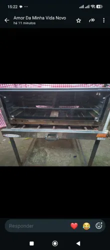 Forno de pizza grande semi novo a gás com pedras refratárias