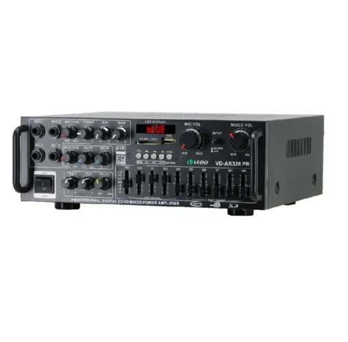 Amplificador De Potência 300W RMS Canal 2.1 Bluetooth Sub 12V 110/220V
