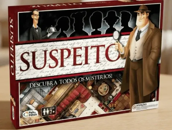 Jogo Suspeito Detetive Tabuleiro Descubra<br><br>Full<br><br>Misterios Pais e Filhos