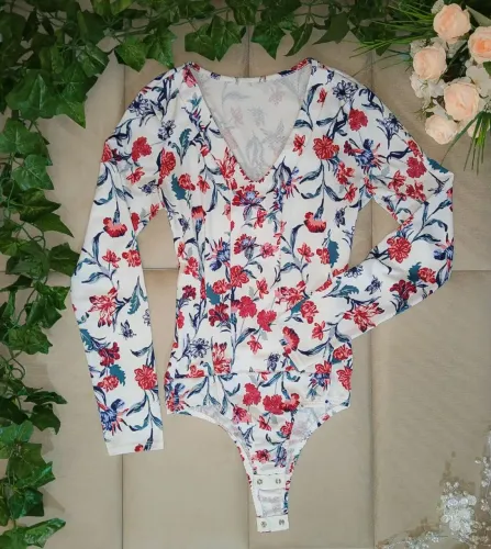 Body florido feminino - tamanho 36