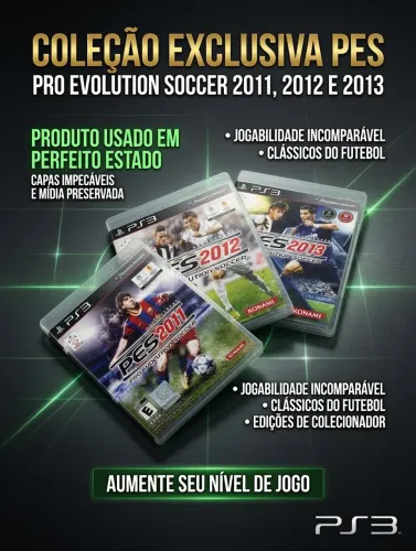 Coleção PRO EVOLUTION SOCCER 2011, 12 e 13