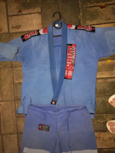 Kimono Jiu-Jitsu Shiai Azul A1 (com Calça Atama A3)
