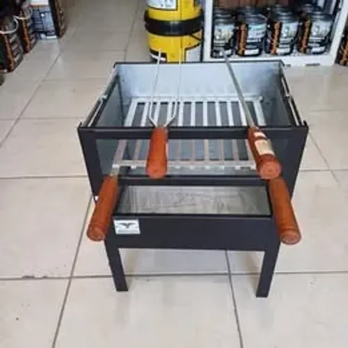 Churrasqueira Desmontável Aço Minimizado Pequena