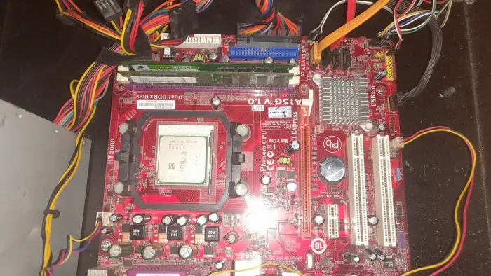 Placa mãe +processador + fonte