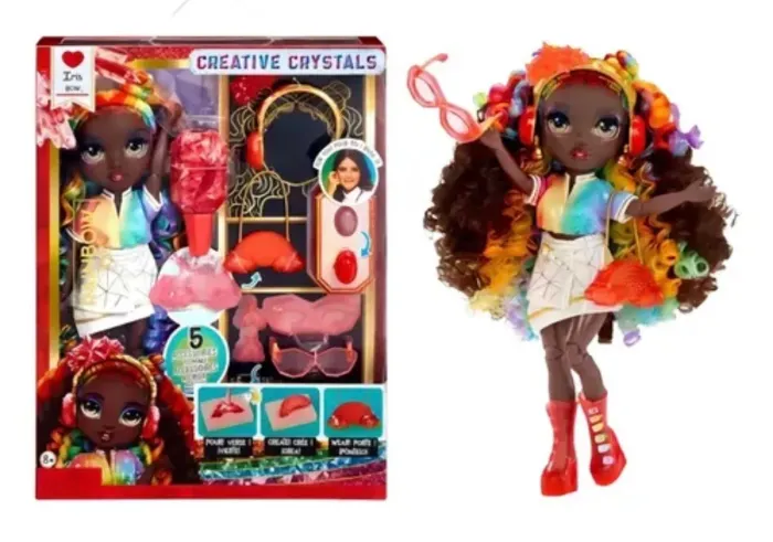 Boneca Fashion Rainbow High Com Cristais Criativos -iris Bow