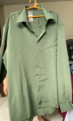 Blusa de manga cumprida verde escuro 