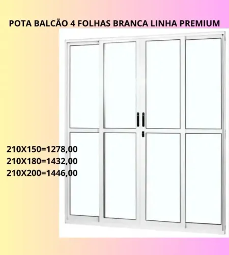 PORTA BALCÃO 4 FOLHAS DIRETO DA FABRICA LINHA PREMIUM PAGAMENTO NA ENTREGA