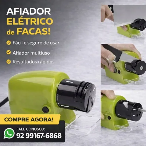 Amolador Afiador de Faca Eletrico Tesoura Ferramentas Lamina Alicate de Unha à pilha 