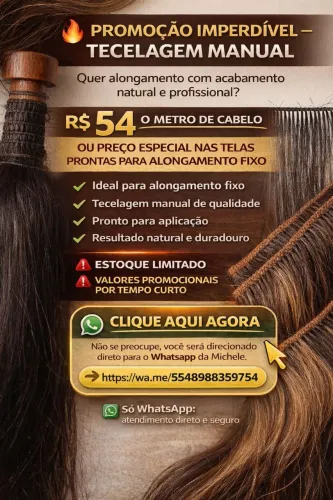 Tecelagem manual de cabelos 