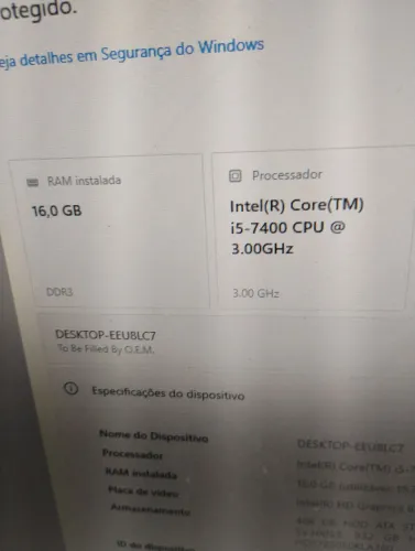 Kit i5 7400 e 16gb de ram