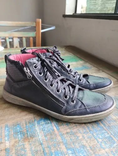 Sapatênis Bota Masculino Cano Alto Netony com Zíper Lateral
