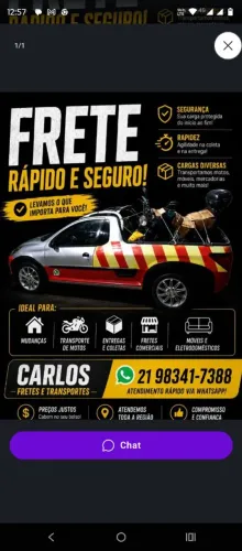Fretes pickup leve zona norte e regiões