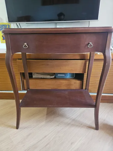 Mesa Aparador Clássica Estilo Luís XV com Gaveta - Excelente Estado