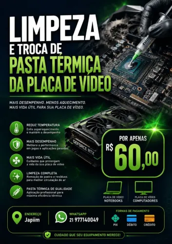 Limpeza em placa de vídeo