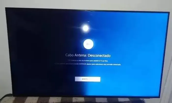 tv samsung qled 75 polegadas completa funcionando apenas meia tela