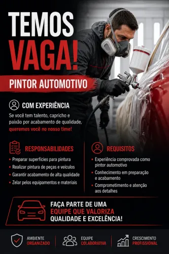 VAGA PARA PINTOR AUTOMOTIVO