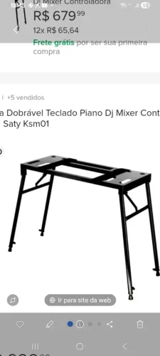 Vendo estante para teclado piano Dj