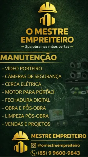 Instalação em geral, cftv,câmeras, fechadura eletrônica, motor de portão e muito mais