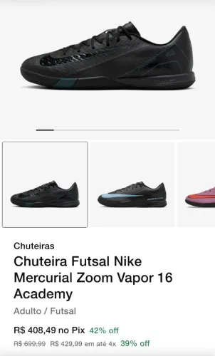 Tênis futsal Nike Mercurial Zoom Vapor 16 