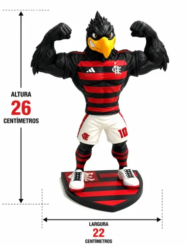 Mascote Flamengo Urubu Malvadão Impressão 3d +Chaveiro Grátis
