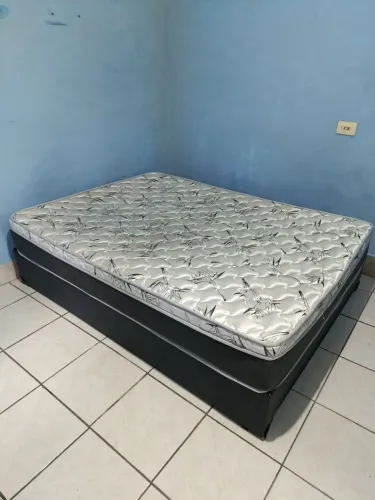 Cama Box + Colchão de molas ensacadas Castor