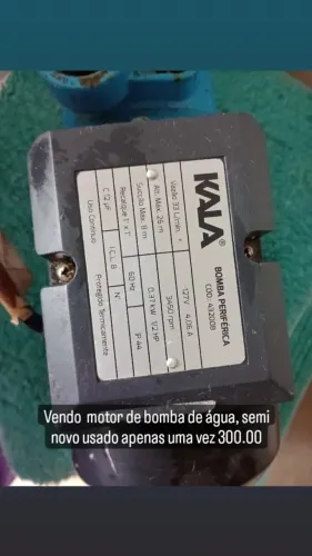 Vendo motor bom de água, motor periférico kala