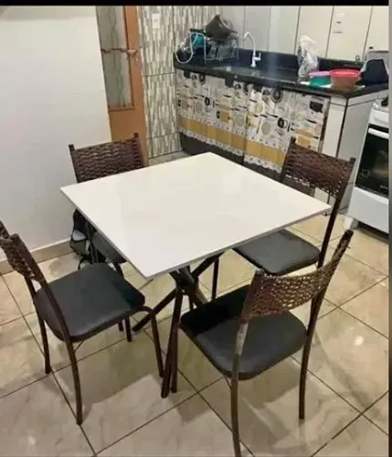 mesa quadrada nova 4 cadeiras