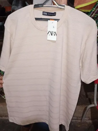 Camisa Zara Canelada com listras Original M/G