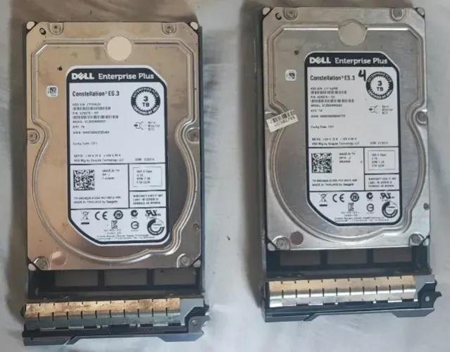 2 HDs Dell Enterprise 3tb, 4cmd9, 3.5, SAS, 7.2k, 6gbps