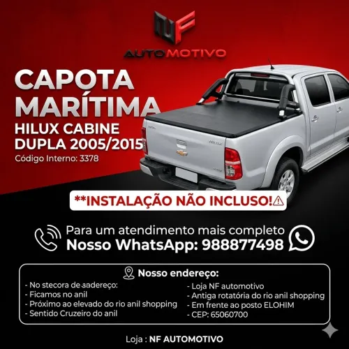Capota marítima Hilux 2005 a 2015