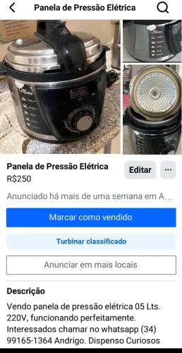 Panela Elétrica de Pressão Black Decker