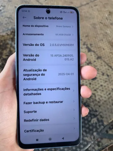 REDMI 12 XIAOMI 256GB 8RAM + CAIXA E CARREGADOR 