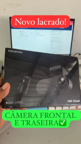 Câmera Veicular Ddpai N2 Dual wifi - NOVO LACRADO, câmera frontal e traseira.