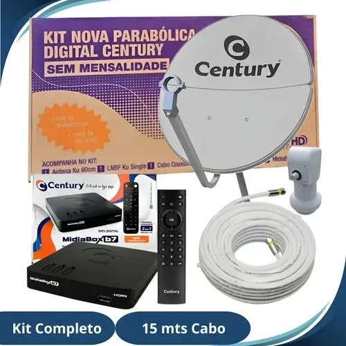 Antena parabólica digital instalada 