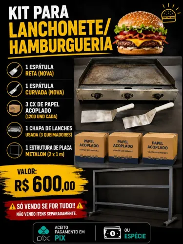 Kit hamburgueria 