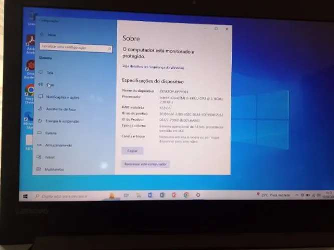 NOTEBOOK LENOVO 6ª GERAÇÃO