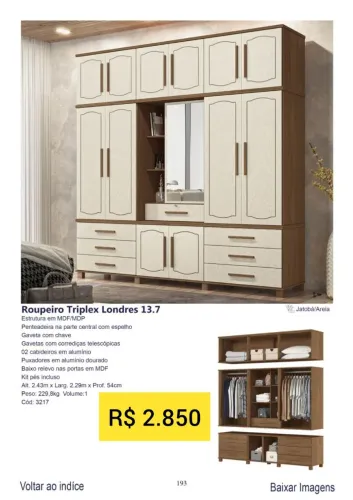 Guarda roupa triplex casal